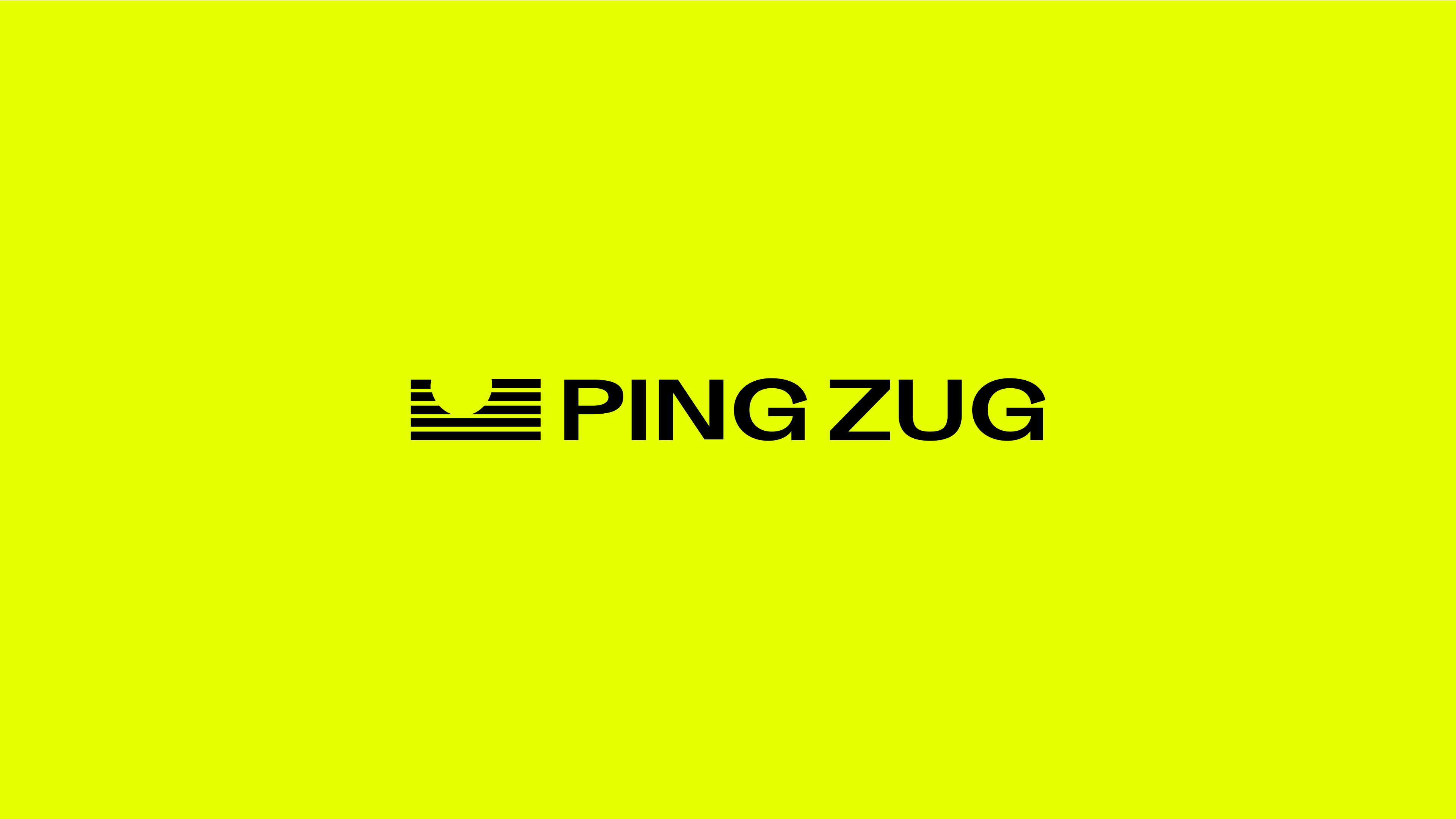 Ping Zug Logo in neon yellow